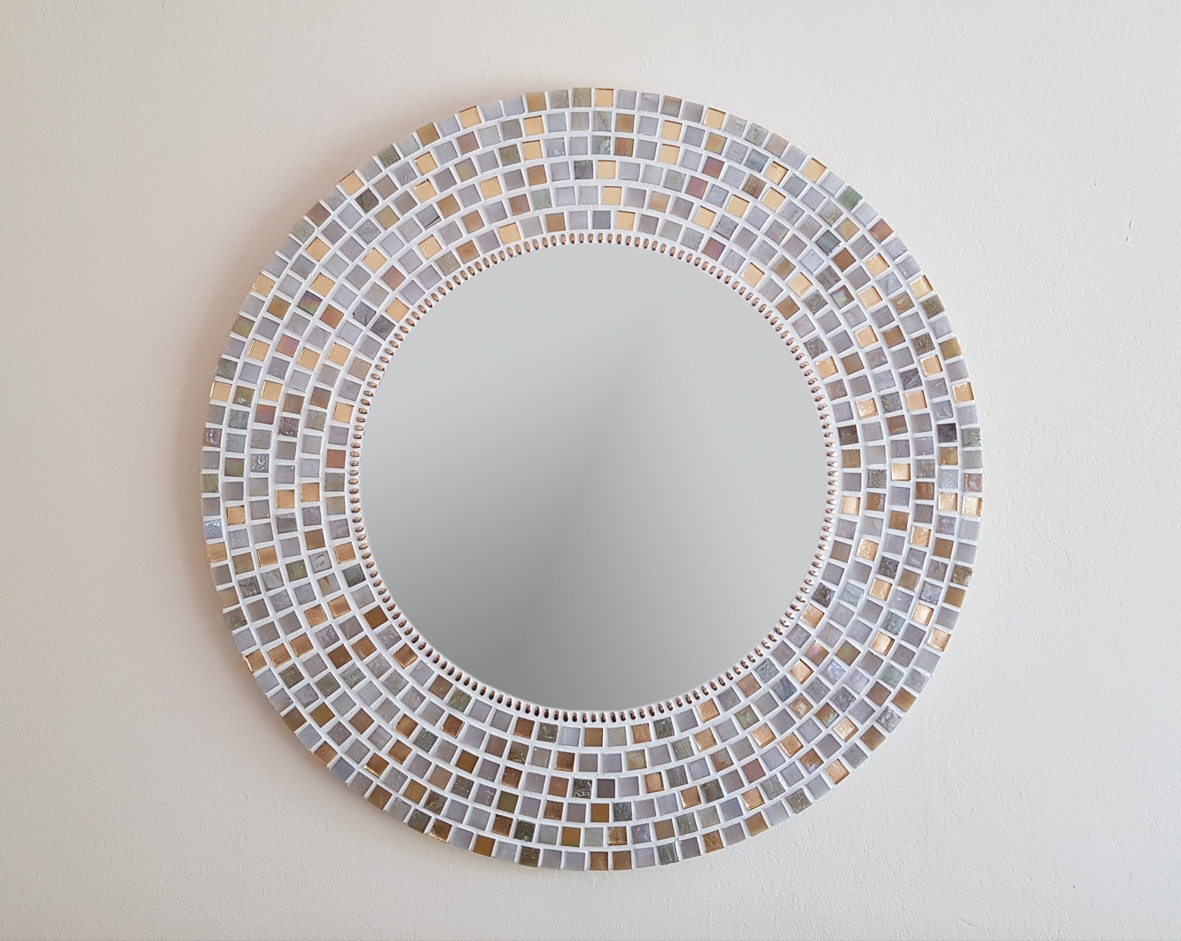 Large Mosaic Wall Mirror In Shades Of, Mosaic Framed Mirrors Uk