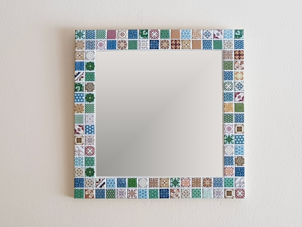 Retro Mosaic Wall Mirror Pineapple, Mosaic Framed Mirrors Uk